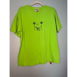 Pirana Joe t-shirt Mexico Cancun graphic fish tshirt fishing vacation neon green